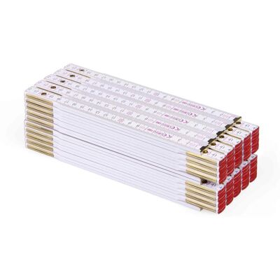 METRIE Perfekt 10 skládací metr 2m, bílý, 10 ks METRIE Perfekt 10 skládací metr 2m, bílý, 10 ks