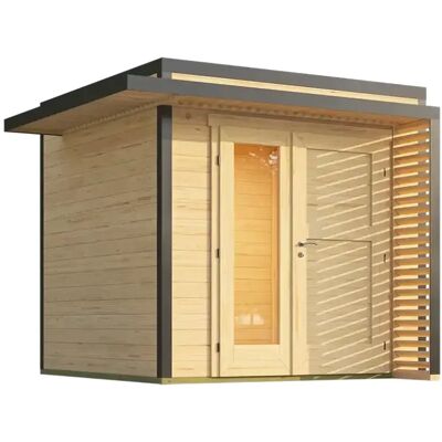 Weka - Pure Garden - Antracitová - Smrk přírodní - Zahradní dřevěný dům Weka - Pure Garden - Antracitová - Smrk přírodní - Zahradní dřevěný dům