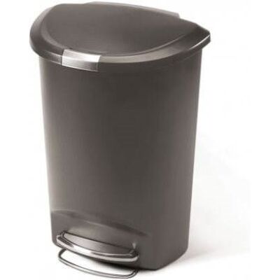 Simplehuman Pedálový koš na odpadky 50l, půlkulatý, plast, šedý Simplehuman Pedálový koš na odpadky 50l, půlkulatý, plast, šedý