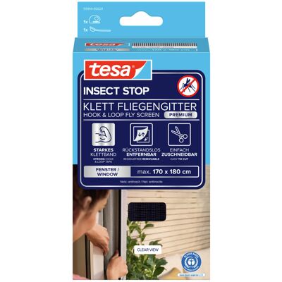 TESA Síť proti hmyzu 170x180 cm COMFORT, antracit 55914 TESA Síť proti hmyzu 170x180 cm COMFORT, antracit 55914
