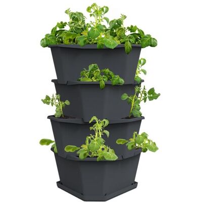 Gusta Garden PAUL POTATO samozavlažovací truhlík 4vrstvý, antracit Gusta Garden PAUL POTATO samozavlažovací truhlík 4vrstvý, antracit