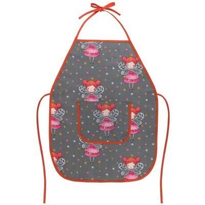 BELLATEX Zástěra dětská Adéla 37 × 47 cm ( 3-5 let ) 7850/089 víla na šedé BELLATEX Zástěra dětská Adéla 37 × 47 cm ( 3-5 let ) 7850/089 víla na šedé