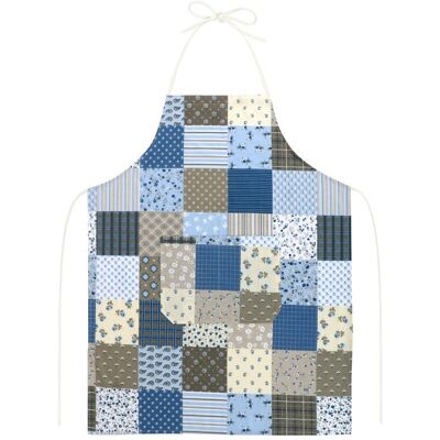 BELLATEX Zástěra Adéla 67 × 84 cm 7750/240 patchwork modrý BELLATEX Zástěra Adéla 67 × 84 cm 7750/240 patchwork modrý