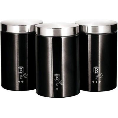 BERLINGERHAUS Dóza na potraviny sada 3 ks Royal Black Collection BERLINGERHAUS Dóza na potraviny sada 3 ks Royal Black Collection