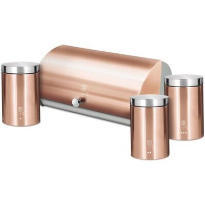 BERLINGERHAUS Chlebník a sada dóz 4 ks Rosegold Metallic Line BERLINGERHAUS Chlebník a sada dóz 4 ks Rosegold Metallic Line