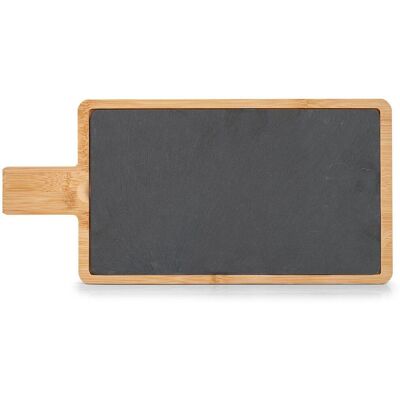 Zeller Břidlicová servírovací deska s bambusovou rukojetí 40 × 19 cm Zeller Břidlicová servírovací deska s bambusovou rukojetí 40 × 19 cm