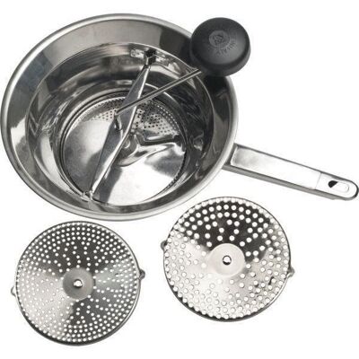 Gastro Pasírovací síto pasírovač nerez 24 cm, 3 různé vložky Gastro Pasírovací síto pasírovač nerez 24 cm, 3 různé vložky