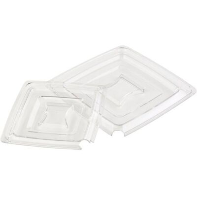 Průhledný čtvercový kryt APS - 25,5x25,5cm - Stabilní, Výřez na lžíci Průhledný čtvercový kryt APS - 25,5x25,5cm - Stabilní, Výřez na lžíci
