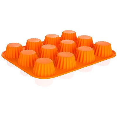 Banquet Baquet Forma na 12 košíčků silikonová Culinaria Orange 32 × 24 × 3,4 cm Banquet Baquet Forma na 12 košíčků silikonová Culinaria Orange 32 × 24 × 3,4 cm