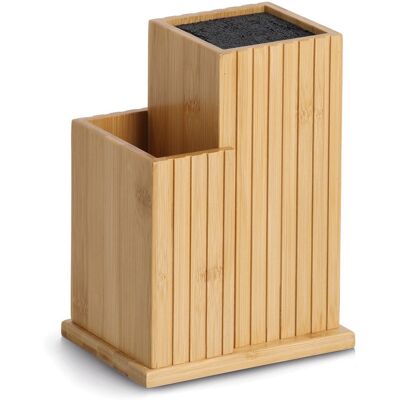 ZELLER Blok na nože s držákem, bambus, 17,2 × 11,2 × 21,7 cm ZELLER Blok na nože s držákem, bambus, 17,2 × 11,2 × 21,7 cm