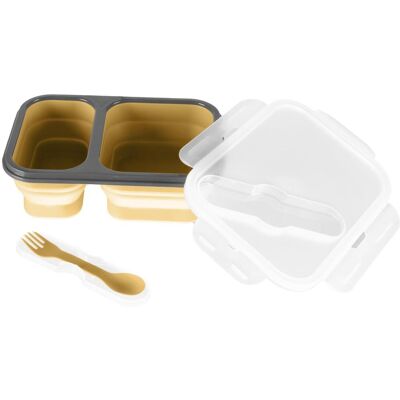 Zopa Svačinový box s příborem velký Mustard Yellow Zopa Svačinový box s příborem velký Mustard Yellow