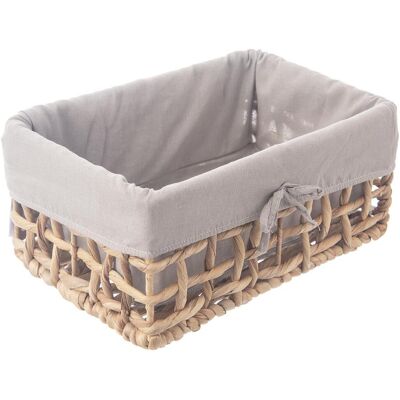 Orion Košík 31 × 21 × 14,5 cm šedý, vodní hyacint + textil Orion Košík 31 × 21 × 14,5 cm šedý, vodní hyacint + textil