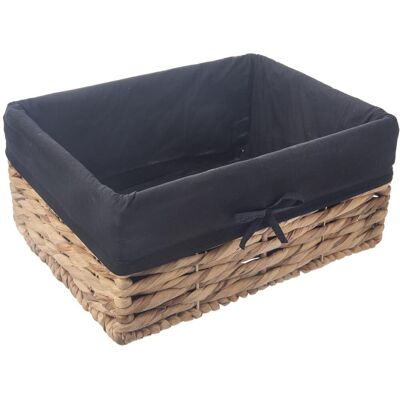 Orion Košík 36 × 26 × 16,5 cm černý, vodní hyacint + textil Orion Košík 36 × 26 × 16,5 cm černý, vodní hyacint + textil