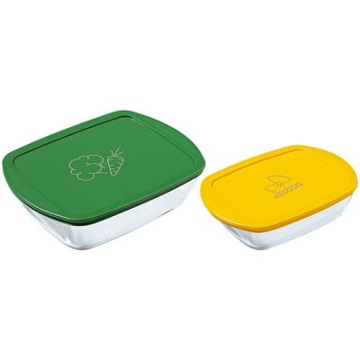 Sada na skladování potravin Pyrex Zero Waste - 2 kusy Sada na skladování potravin Pyrex Zero Waste - 2 kusy