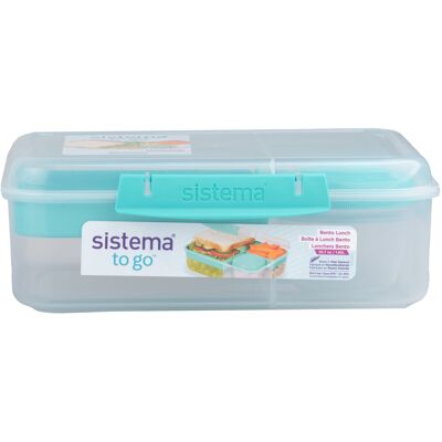 Sistema To Go Krabička 1,65 l 3 komory, kelímek mátová Sistema To Go Krabička 1,65 l 3 komory, kelímek mátová