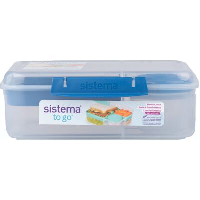 Sistema To Go Krabička 1,65 l 3 komory, kelímek modrá Sistema To Go Krabička 1,65 l 3 komory, kelímek modrá