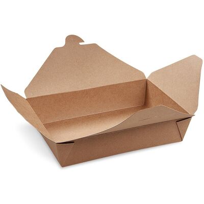 Wimex Nepromastitelný food box L, 1400 ml, 195 × 138 × 48 mm, kraft - 50 ks Wimex Nepromastitelný food box L, 1400 ml, 195 × 138 × 48 mm, kraft - 50 ks