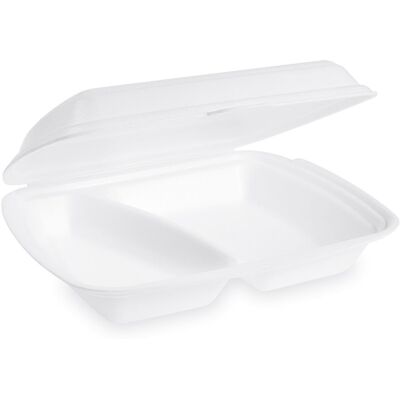 Wimex Pěnový menu box 600 ml, 241 × 207 × 69 mm, 2dílný, bílý - 125 ks Wimex Pěnový menu box 600 ml, 241 × 207 × 69 mm, 2dílný, bílý - 125 ks