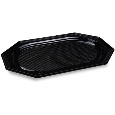 Wimex Plastový podnos 45 × 30,2 cm, oválný, černý - 10 ks Wimex Plastový podnos 45 × 30,2 cm, oválný, černý - 10 ks