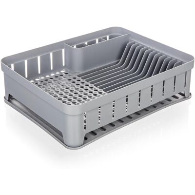 BANQUET Odkapávač na nádobí myKITCHEN Color 40 × 31 × 12 cm, plastový, šedá silver BANQUET Odkapávač na nádobí myKITCHEN Color 40 × 31 × 12 cm, plastový, šedá silver