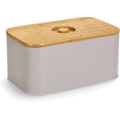 Zeller Present Box na chléb - Moderní design, Bambusový víko, Kov Zeller Present Box na chléb - Moderní design, Bambusový víko, Kov