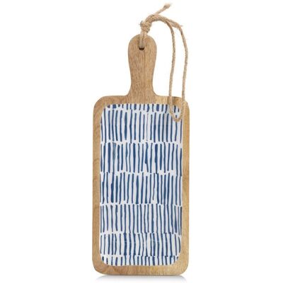 ZELLER Servírovací prkénko obdelník z magového dřeva, modré 38 × 15,2 × 2,5 cm ZELLER Servírovací prkénko obdelník z magového dřeva, modré 38 × 15,2 × 2,5 cm