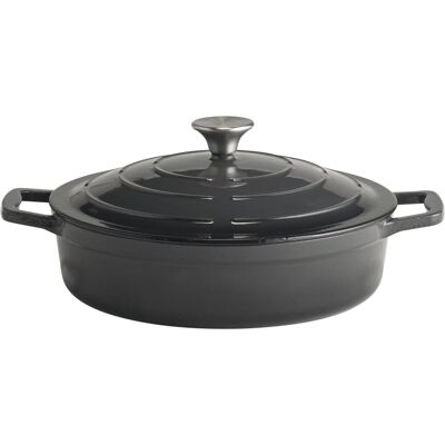 APS 5 Stars Pekáč s poklicí, výška 70 mm, průměr 280 mm, antracitový APS 5 Stars Pekáč s poklicí, výška 70 mm, průměr 280 mm, antracitový