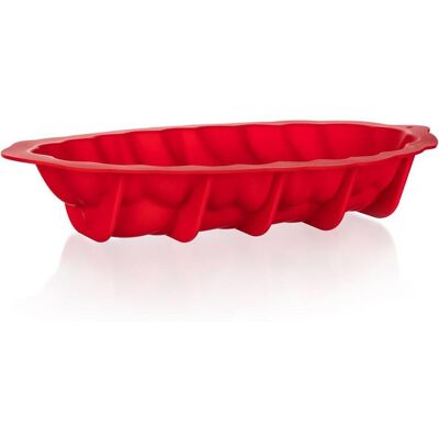BANQUET CULINARIA Red Forma na vánočku 41 × 20 × 7 cm, silikon BANQUET CULINARIA Red Forma na vánočku 41 × 20 × 7 cm, silikon