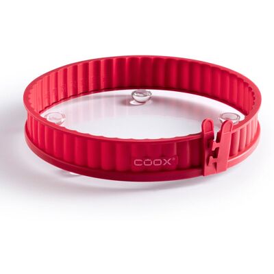 COOX Forma Quiche průměr 26 cm se skleněnou základnou a nožičkami, červená COOX Forma Quiche průměr 26 cm se skleněnou základnou a nožičkami, červená