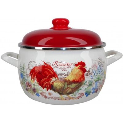 Metalac Smaltovaný hrnec Prince s poklicí, kohout, 20 cm, 4 l Metalac Smaltovaný hrnec Prince s poklicí, kohout, 20 cm, 4 l