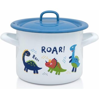 Metalac Smaltovaný hrnec s poklicí Dino, 14 cm, 1,5 l Metalac Smaltovaný hrnec s poklicí Dino, 14 cm, 1,5 l