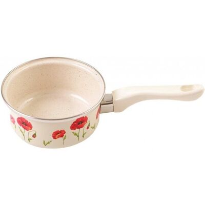 Metalac Smaltovaný rendlík, mák, 14 cm, 1 l Metalac Smaltovaný rendlík, mák, 14 cm, 1 l