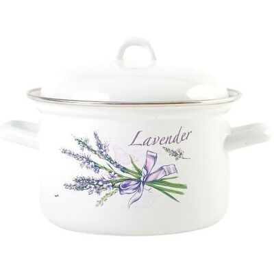 Olymp Standard smaltovaný s poklicí 18 cm 3 l levandule Olymp Standard smaltovaný s poklicí 18 cm 3 l levandule