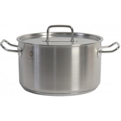 Metalac, Hluboký kastrol s poklicí 34 cm, 15 l, INOX PROFESSIONAL Metalac, Hluboký kastrol s poklicí 34 cm, 15 l, INOX PROFESSIONAL