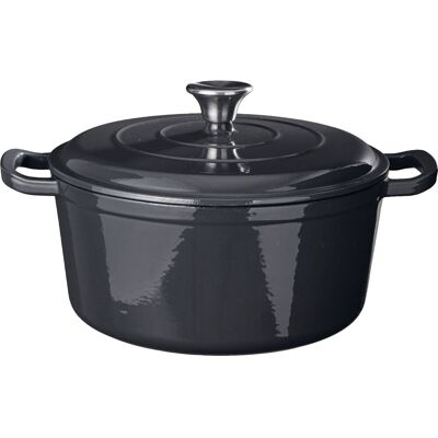 Gastro Gaastro Siaki Litinový hrnec se smaltovaným povrchem 4,4 l, šedý Gastro Gaastro Siaki Litinový hrnec se smaltovaným povrchem 4,4 l, šedý