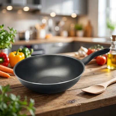 Gastro Pánev wok Forex 28 cm, vhodná i pro indukci Gastro Pánev wok Forex 28 cm, vhodná i pro indukci