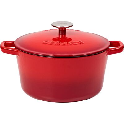 Gerlach Litinový hrnec s pokl. NATUR 21 cm 3 l červený Gerlach Litinový hrnec s pokl. NATUR 21 cm 3 l červený