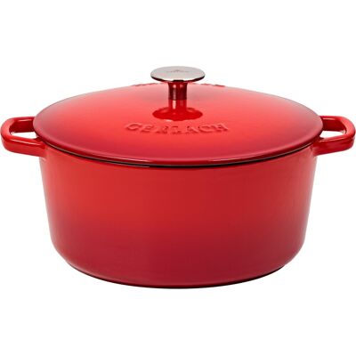 Gerlach Litinový hrnec s pokl. NATUR 26 cm 5 l červený Gerlach Litinový hrnec s pokl. NATUR 26 cm 5 l červený
