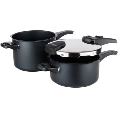KOLIMAX Comfort Black Sada tlakových hrnců 22 cm 6 l + 4 l KOLIMAX Comfort Black Sada tlakových hrnců 22 cm 6 l + 4 l