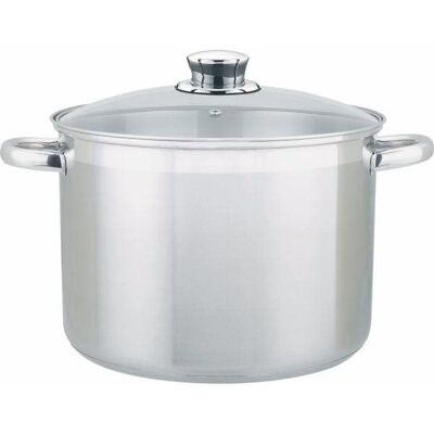 Gastro Hrnec velký XXL se skleněnou pokličkou cca 10 l, nerez Gastro Hrnec velký XXL se skleněnou pokličkou cca 10 l, nerez