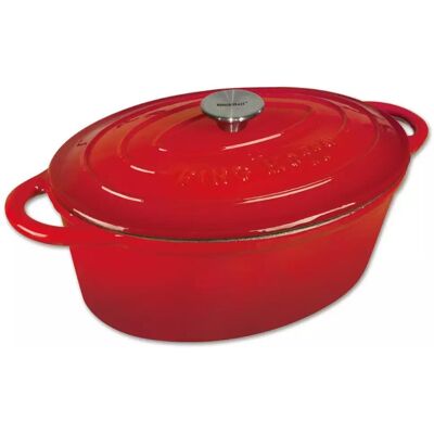 Emailem smaltovaná litinová nádoba Kinghoff - 30cm, 4,5L, Červená Emailem smaltovaná litinová nádoba Kinghoff - 30cm, 4,5L, Červená