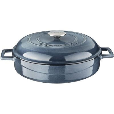 Lava METAL Litinový hrnec Folk nízký kulatý 28 cm - šedá majolika Lava METAL Litinový hrnec Folk nízký kulatý 28 cm - šedá majolika