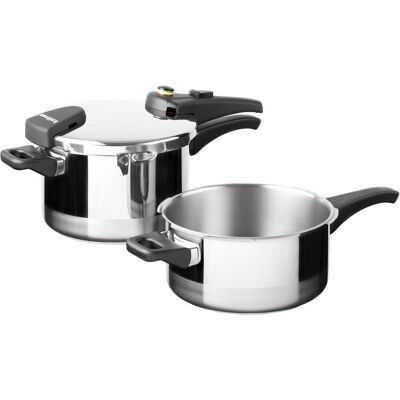 Kolimax Sada tlakových hrnců BIOMAX DUO s BIO ventilem 22cm, 5.5l a 4.0l Kolimax Sada tlakových hrnců BIOMAX DUO s BIO ventilem 22cm, 5.5l a 4.0l