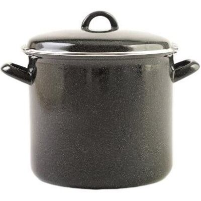 Olymp Hrnec s poklicí 22 cm, 7,5 l, černý granit Olymp Hrnec s poklicí 22 cm, 7,5 l, černý granit