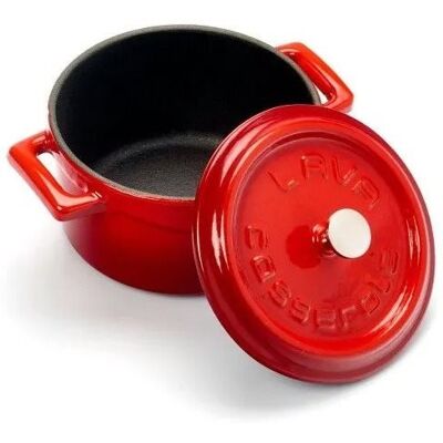 Lava METAL Litinový mini hrnec kulatý 10 cm - červený Lava METAL Litinový mini hrnec kulatý 10 cm - červený