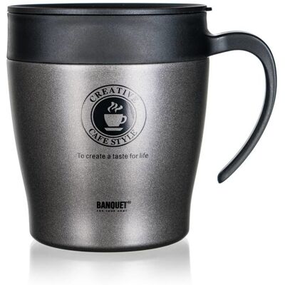 BANQUET TAZZA Termohrnek cestovní 330 ml antracit BANQUET TAZZA Termohrnek cestovní 330 ml antracit