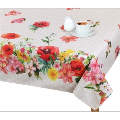 Bellatex Ubrus EMA - 135 × 120 cm - květinová bordura Bellatex Ubrus EMA - 135 × 120 cm - květinová bordura