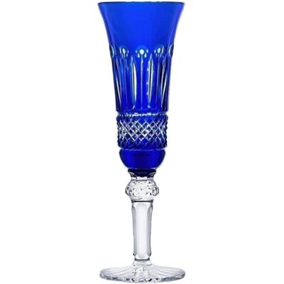 Bohemia Crystal Ručně broušené sklenice na šampaňské Tomy modrá 155 ml (set po 6 ks) Bohemia Crystal Ručně broušené sklenice na šampaňské Tomy modrá 155 ml (set po 6 ks)