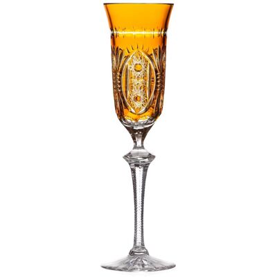 Bohemia Crystal Ručně broušené sklenice na šampaňské Amber 180 ml (set po 2 ks) Bohemia Crystal Ručně broušené sklenice na šampaňské Amber 180 ml (set po 2 ks)
