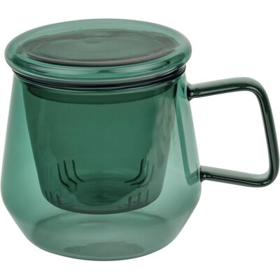 BREDEMEIJER Livorno Čajový set pro jednoho, borosilikátové sklo, 0,35 l, zelený BREDEMEIJER Livorno Čajový set pro jednoho, borosilikátové sklo, 0,35 l, zelený
